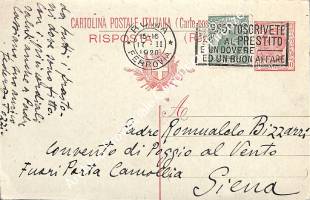 Cartolina postale di Federigo Tozzi